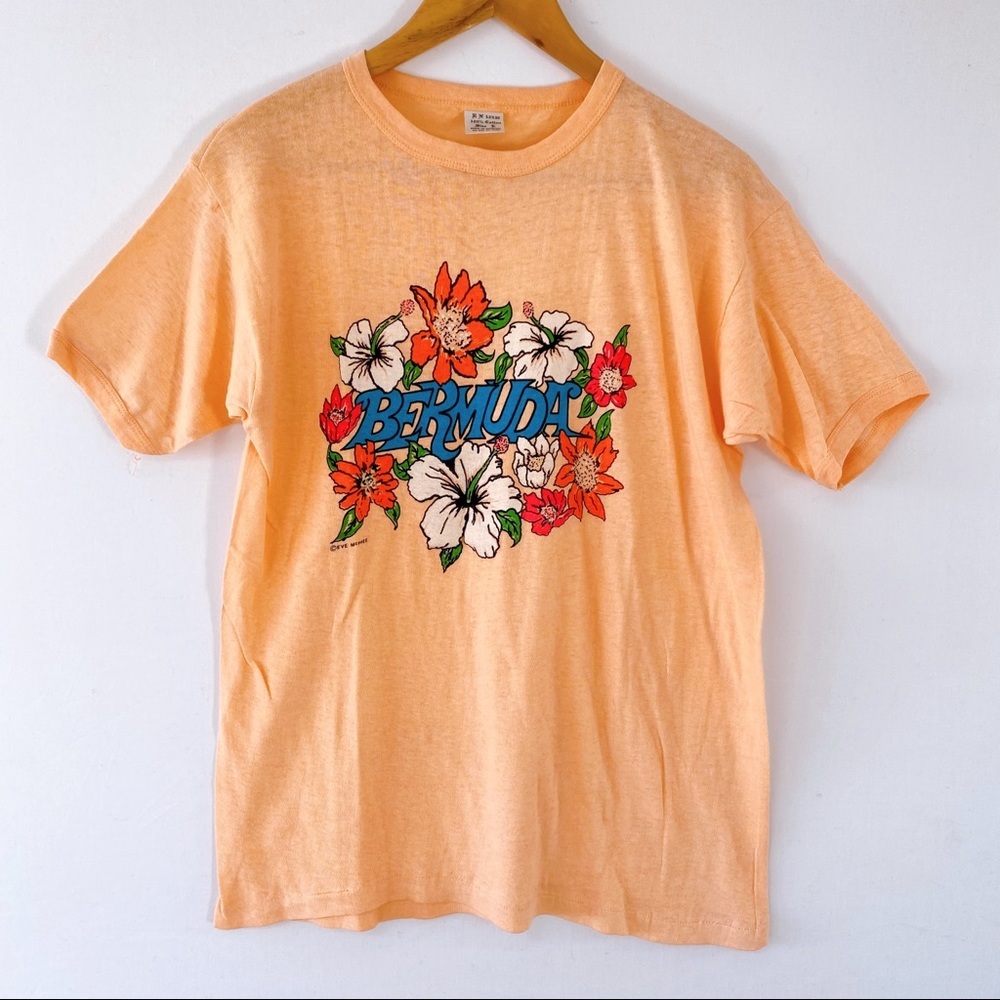 Eve McPhee “Bermuda” Vintage travel T-Shirt L 100 cotton